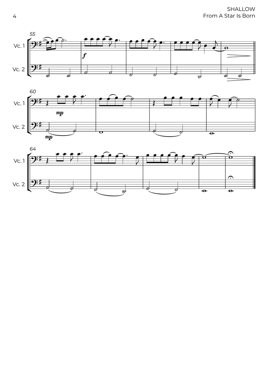 Shallow Shallow String Duet scores gallery preview page 4