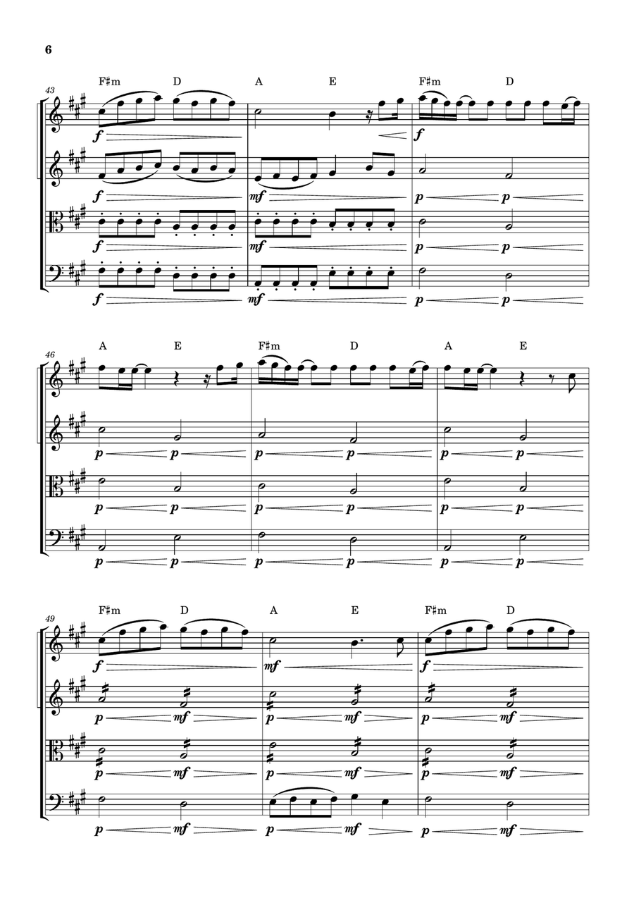 Cheap Thrills (Feat. Sean Paul) String Quartet scores gallery preview page 6