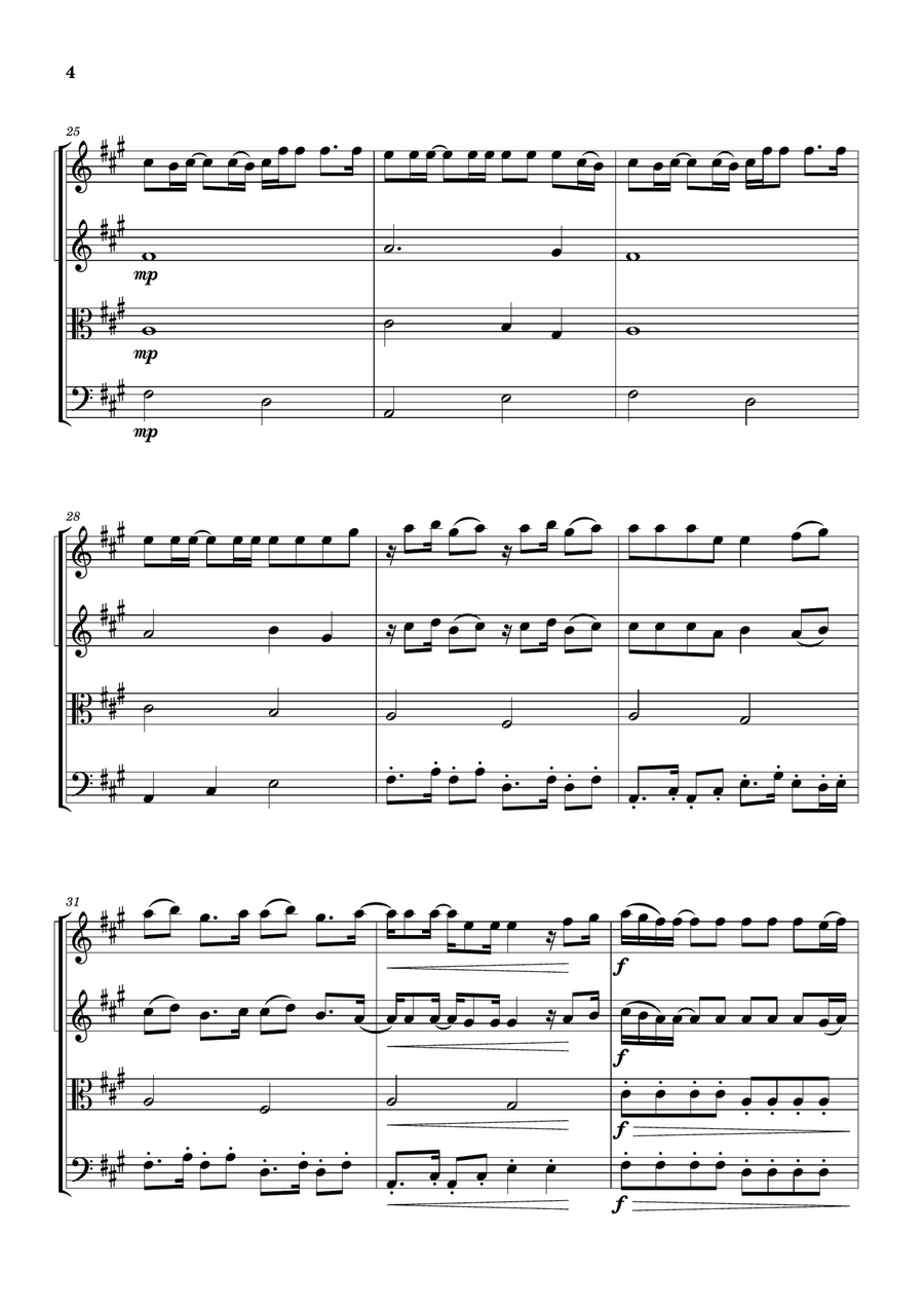 Cheap Thrills (Feat. Sean Paul) String Quartet scores gallery preview page 4
