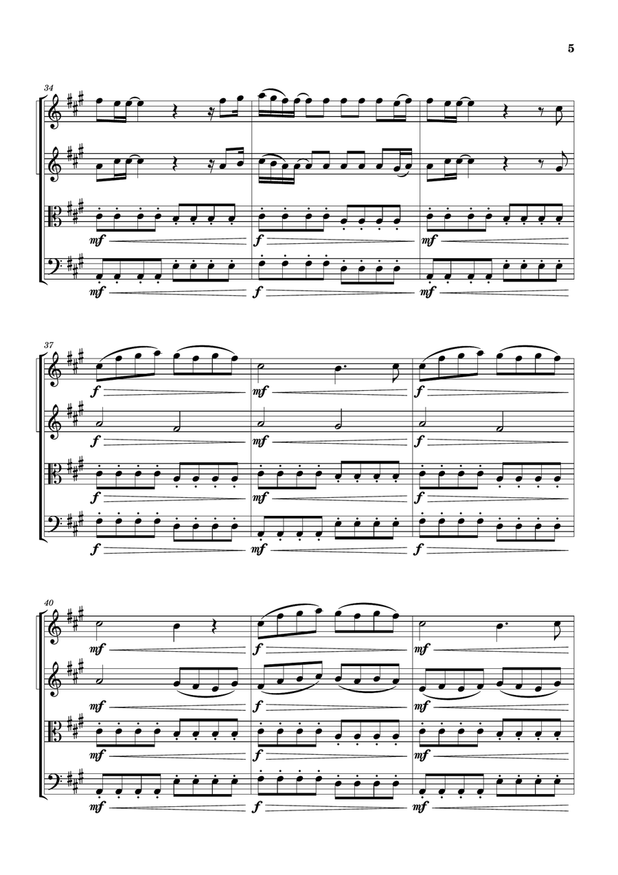 Cheap Thrills (Feat. Sean Paul) String Quartet scores gallery preview page 5
