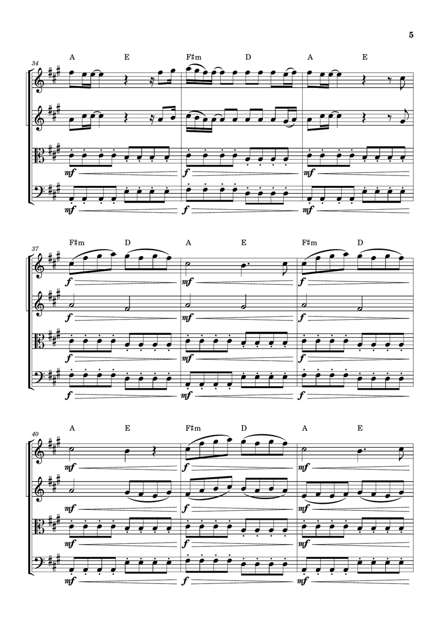 Cheap Thrills (Feat. Sean Paul) Woodwind Quartet scores gallery preview page 5
