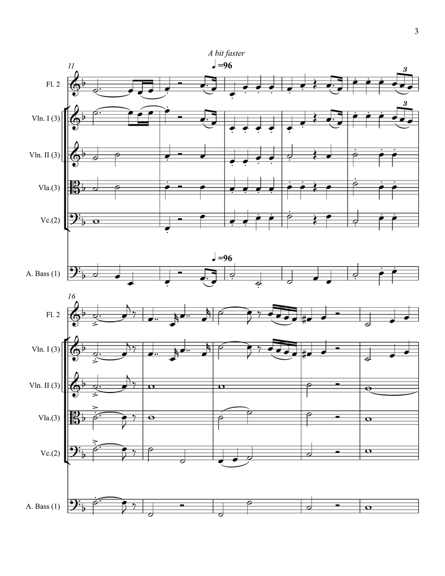 Klavier Konzert for String Orchestra String Orchestra scores gallery preview page 3