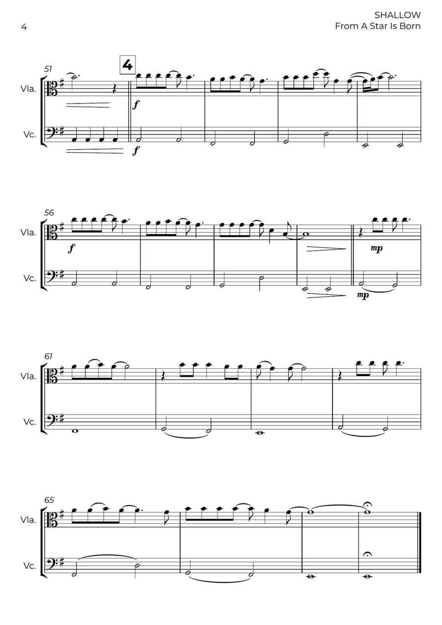Shallow Shallow String Duet scores gallery preview page 4
