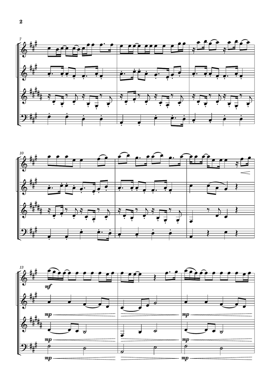 Cheap Thrills (Feat. Sean Paul) Woodwind Quartet scores gallery preview page 2