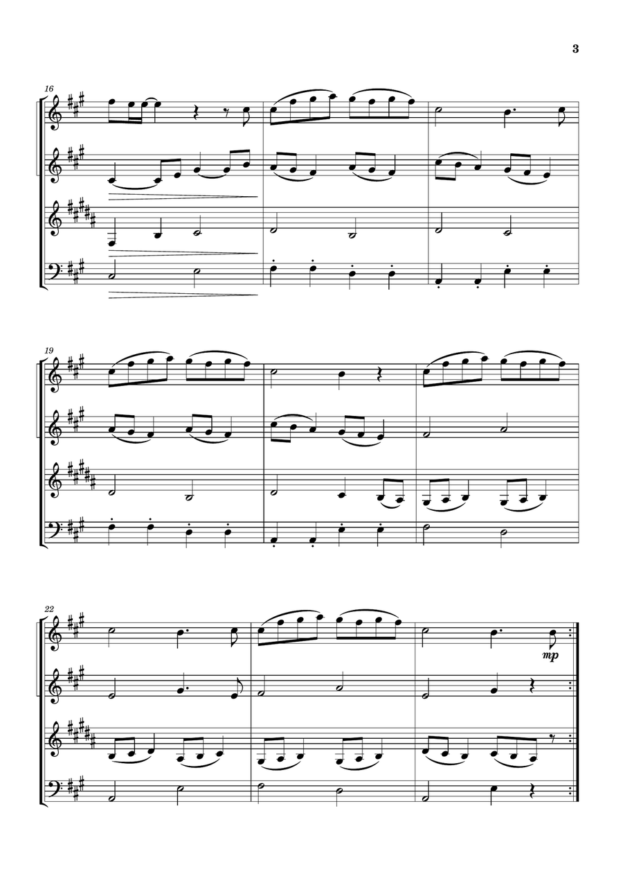 Cheap Thrills (Feat. Sean Paul) Woodwind Quartet scores gallery preview page 3