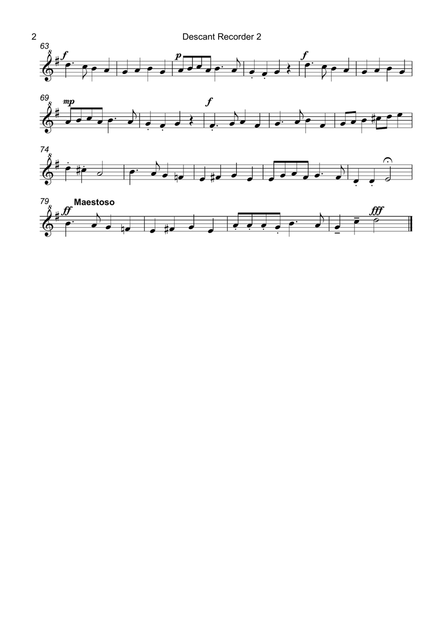 Deck the halls with boughs of holly - Recorder Trio Soprano Recorder scores gallery preview page 4
