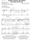 Medley: Signed, Sealed, Delivered I'm Yours with For Once In My Life