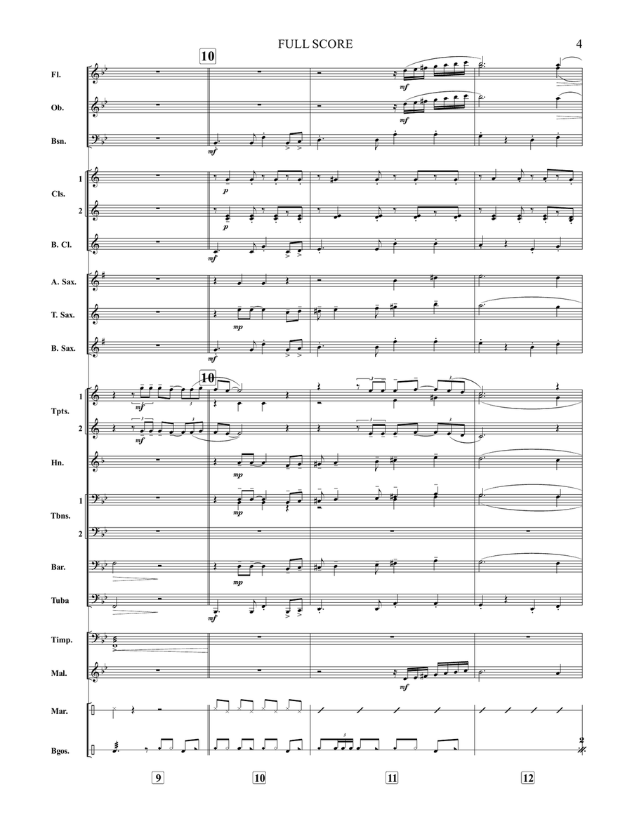 DOS AMANTES - FELIX D´ OLEO - PEDRO ARIEL JIMÉNEZ - Score Only Concert Band scores gallery preview page 4