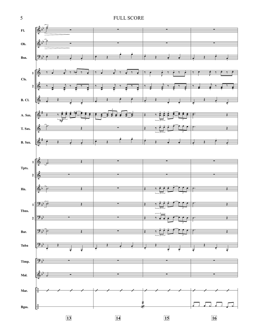 DOS AMANTES - FELIX D´ OLEO - PEDRO ARIEL JIMÉNEZ - Score Only Concert Band scores gallery preview page 5