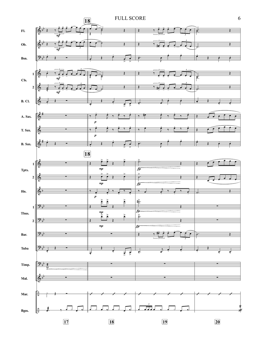 DOS AMANTES - FELIX D´ OLEO - PEDRO ARIEL JIMÉNEZ - Score Only Concert Band scores gallery preview page 6