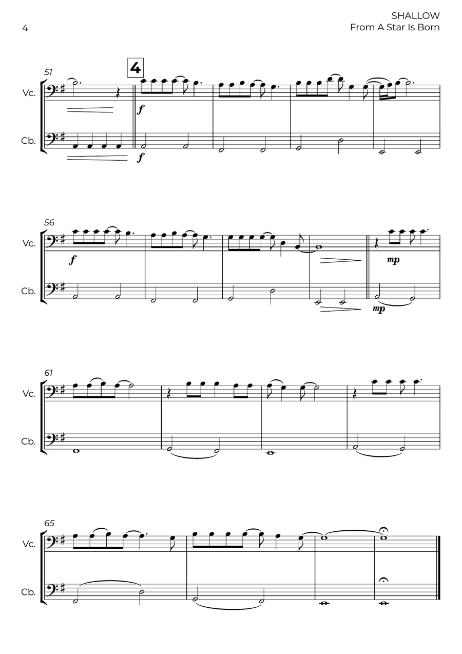 Shallow Shallow String Duet scores gallery preview page 4