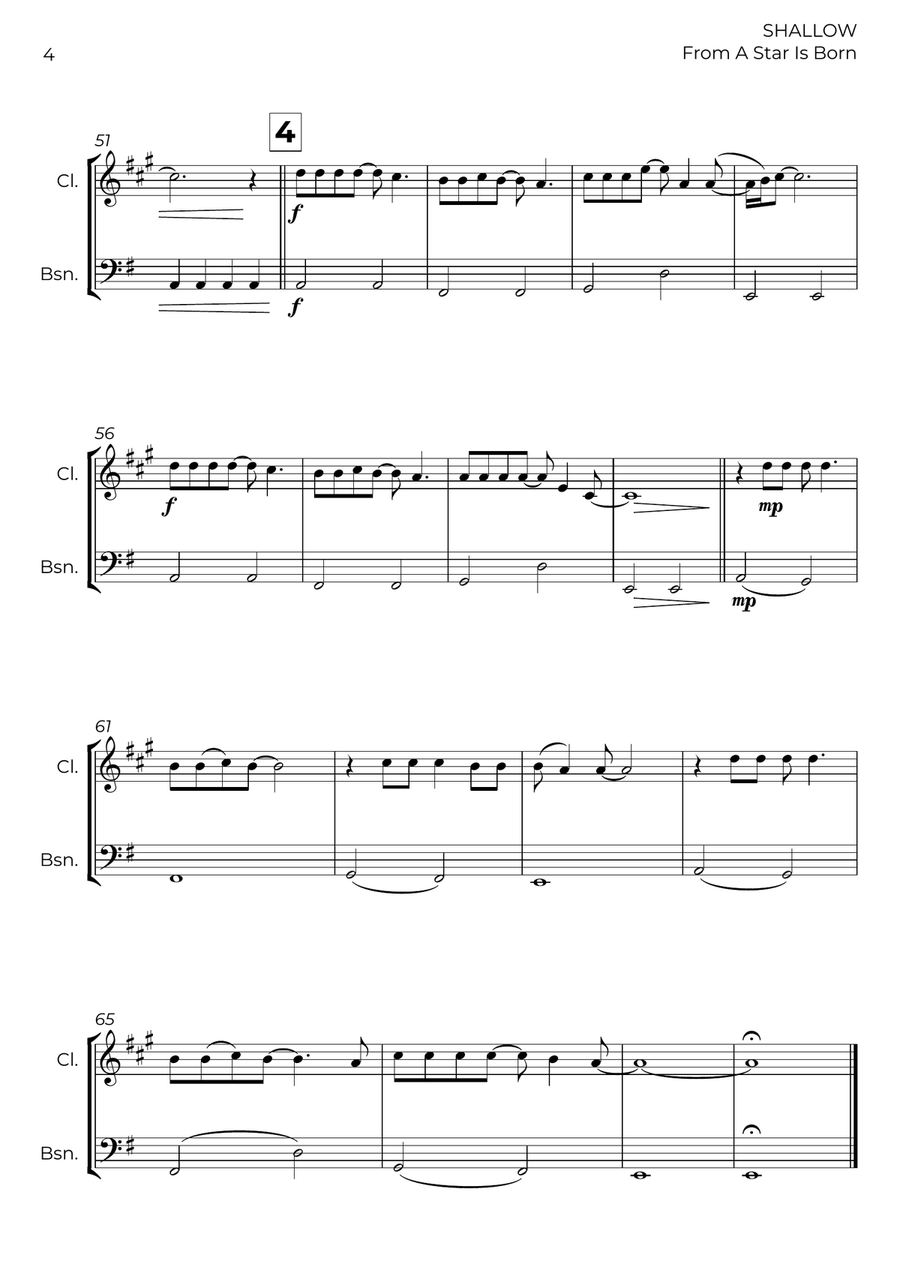 Shallow Shallow Woodwind Duet scores gallery preview page 4