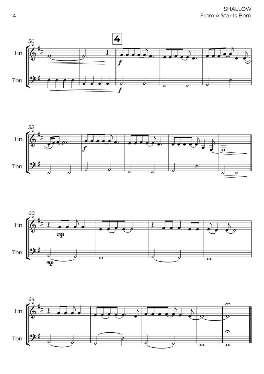 Shallow Shallow Brass Duet scores gallery preview page 4