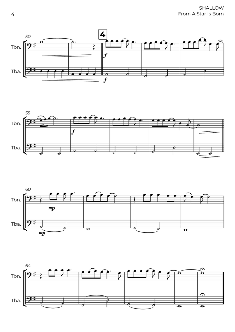 Shallow Shallow Brass Duet scores gallery preview page 4