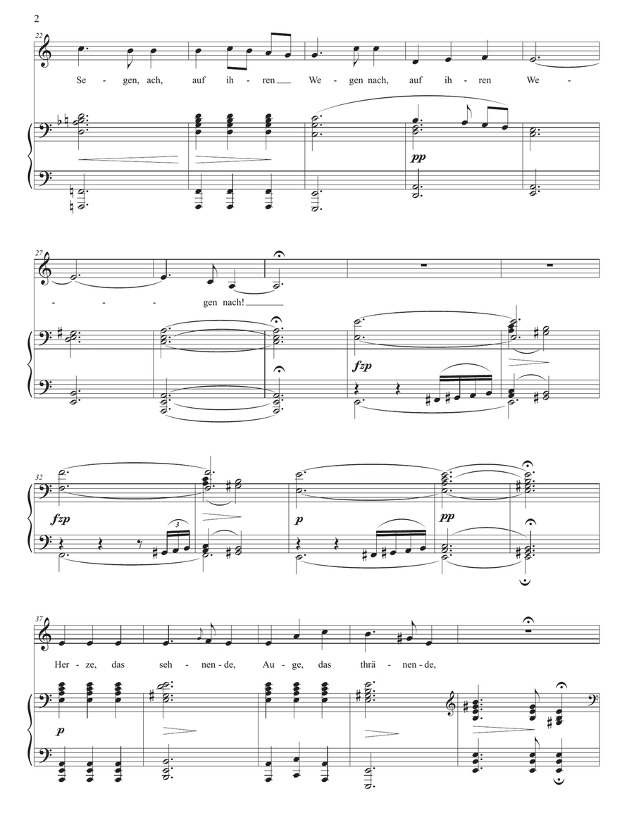 SCHUBERT: In der Ferne, D. 957 no. 6 (transposed to A minor) Piano, Vocal scores gallery preview page 3