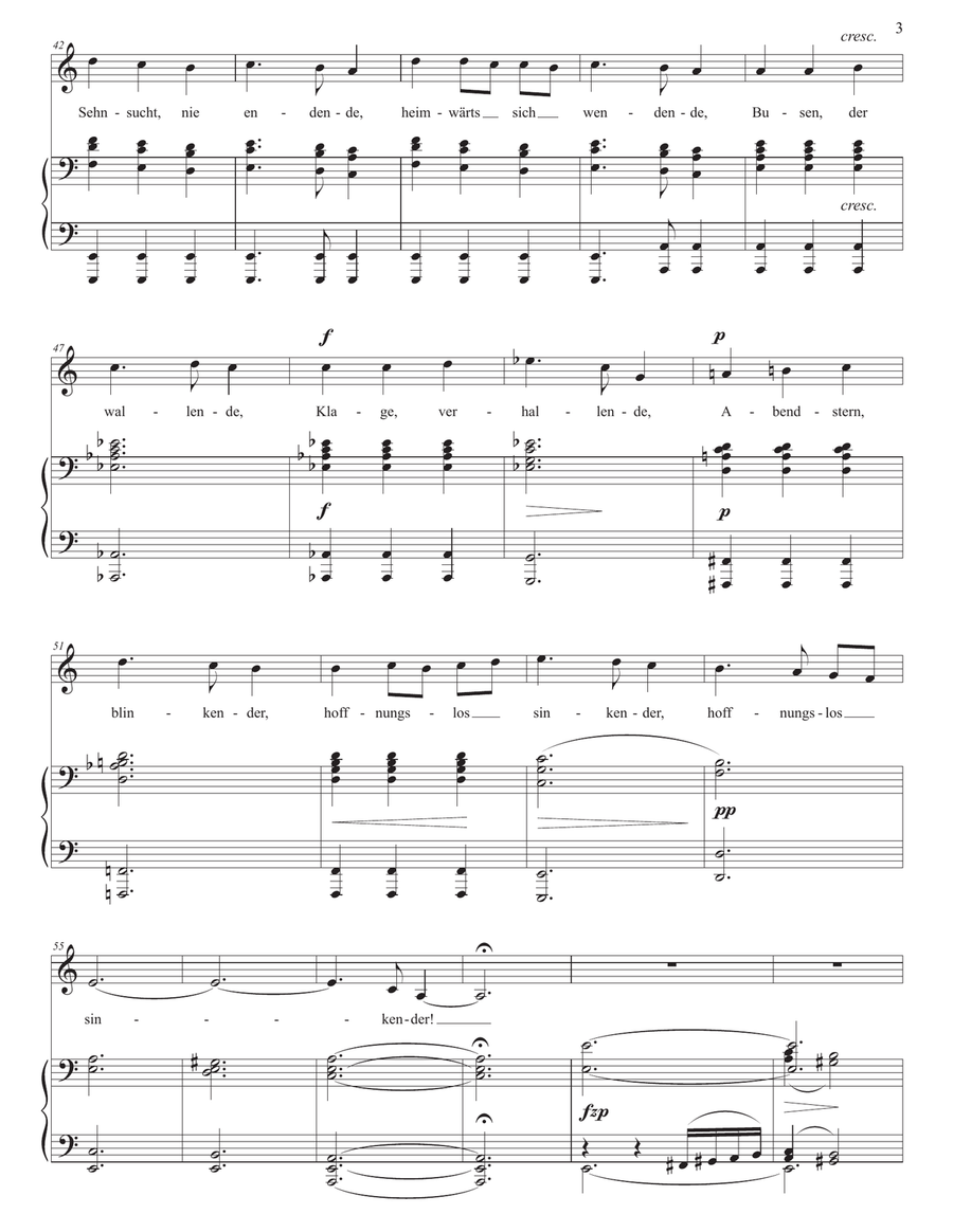 SCHUBERT: In der Ferne, D. 957 no. 6 (transposed to A minor) Piano, Vocal scores gallery preview page 4