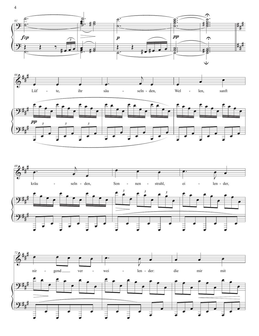 SCHUBERT: In der Ferne, D. 957 no. 6 (transposed to A minor) Piano, Vocal scores gallery preview page 5