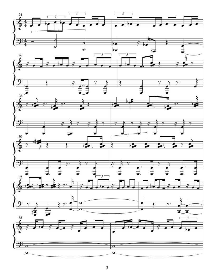 Journey Back to Turtle Island - 2nd Movement Piano Solo scores gallery preview page 3