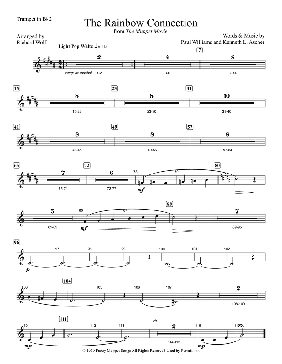 The Rainbow Connection The Rainbow Connection B-Flat Trumpet scores gallery preview page 1