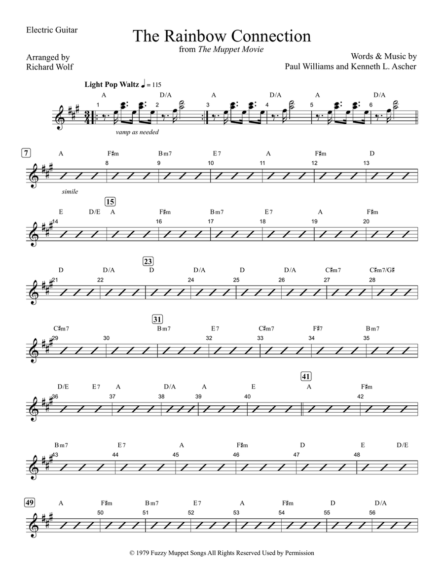 The Rainbow Connection The Rainbow Connection Electric Guitar scores gallery preview page 1