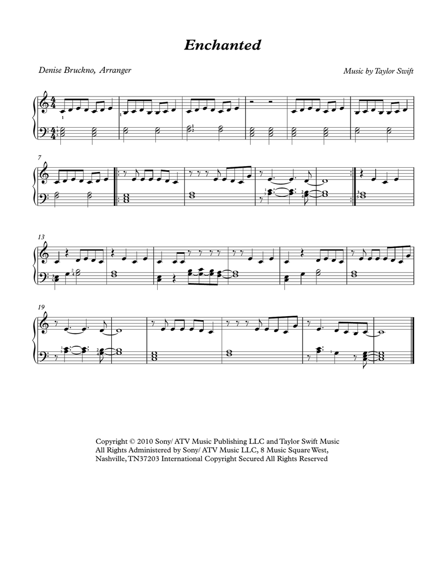 Enchanted Enchanted Easy Piano scores gallery preview page 2