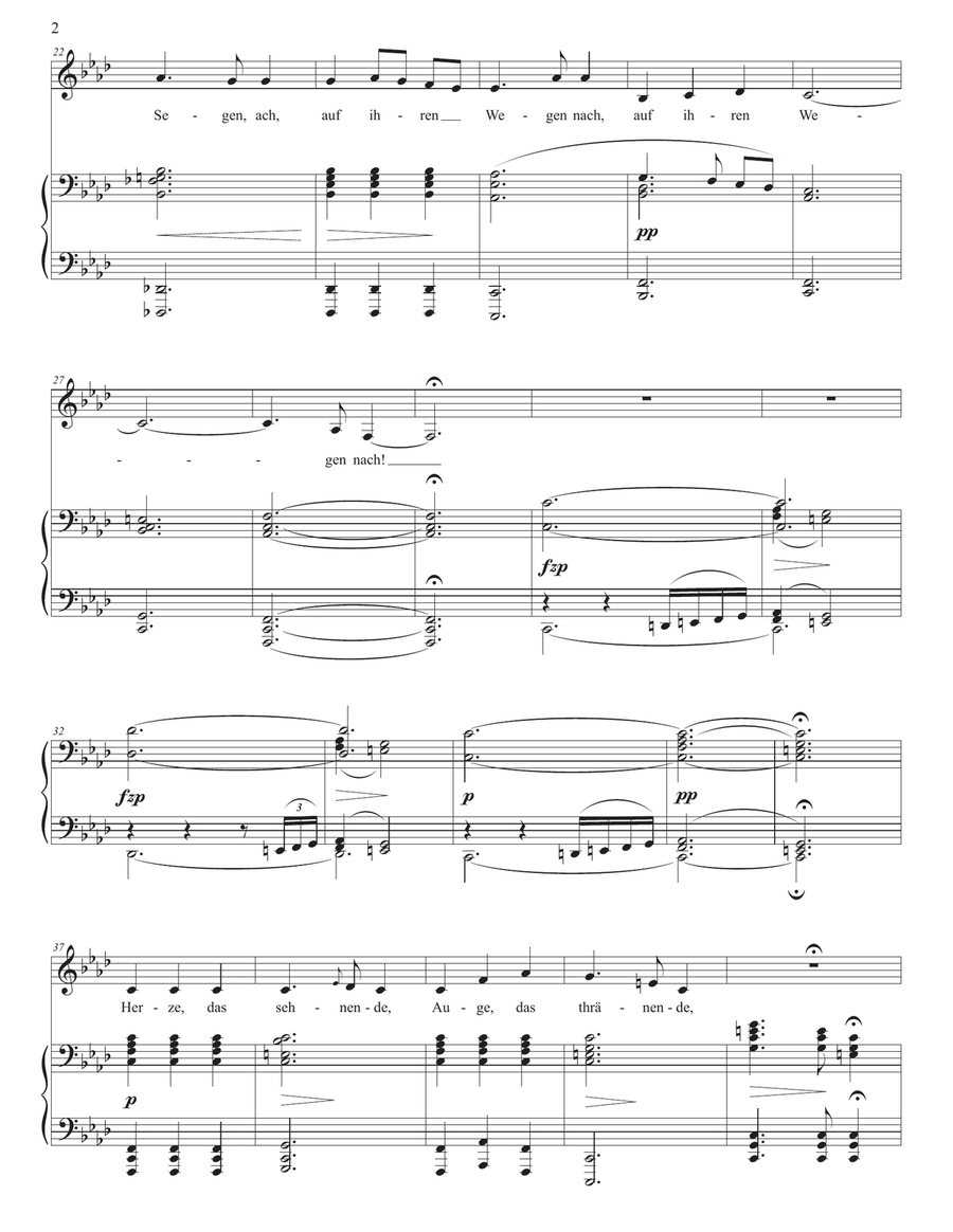 SCHUBERT: In der Ferne, D. 957 no. 6 (transposed to F minor) Piano, Vocal scores gallery preview page 3