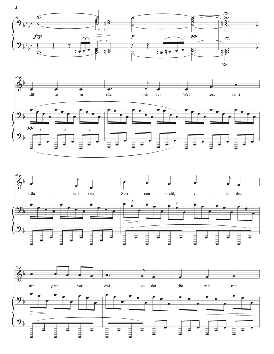 SCHUBERT: In der Ferne, D. 957 no. 6 (transposed to F minor) Piano, Vocal scores gallery preview page 5