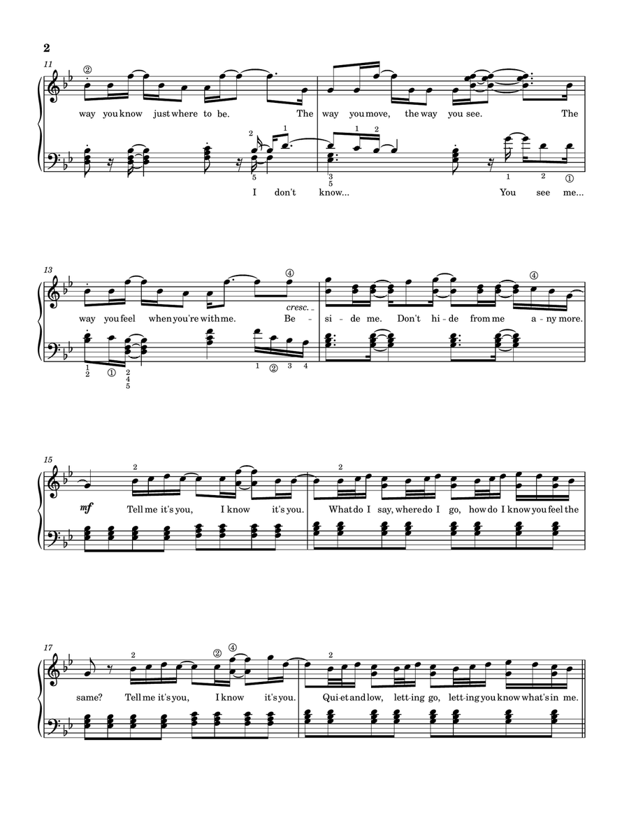 Tell Me It's You Tell Me It's You Piano Solo scores gallery preview page 2