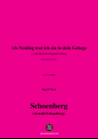 Schoenberg-Als Neuling trat ich ein in dein Gehege,in a flat minor