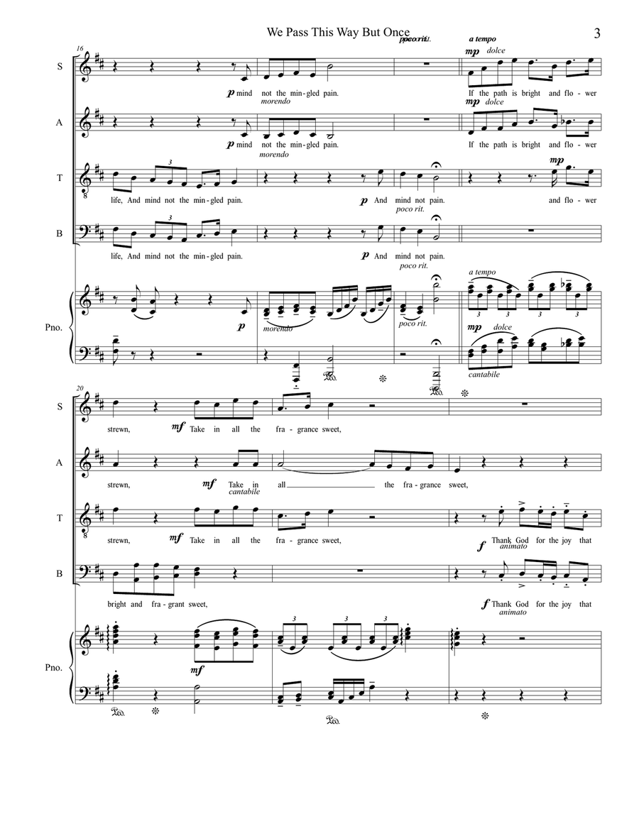 We Pass This Way But Once Choir scores gallery preview page 3