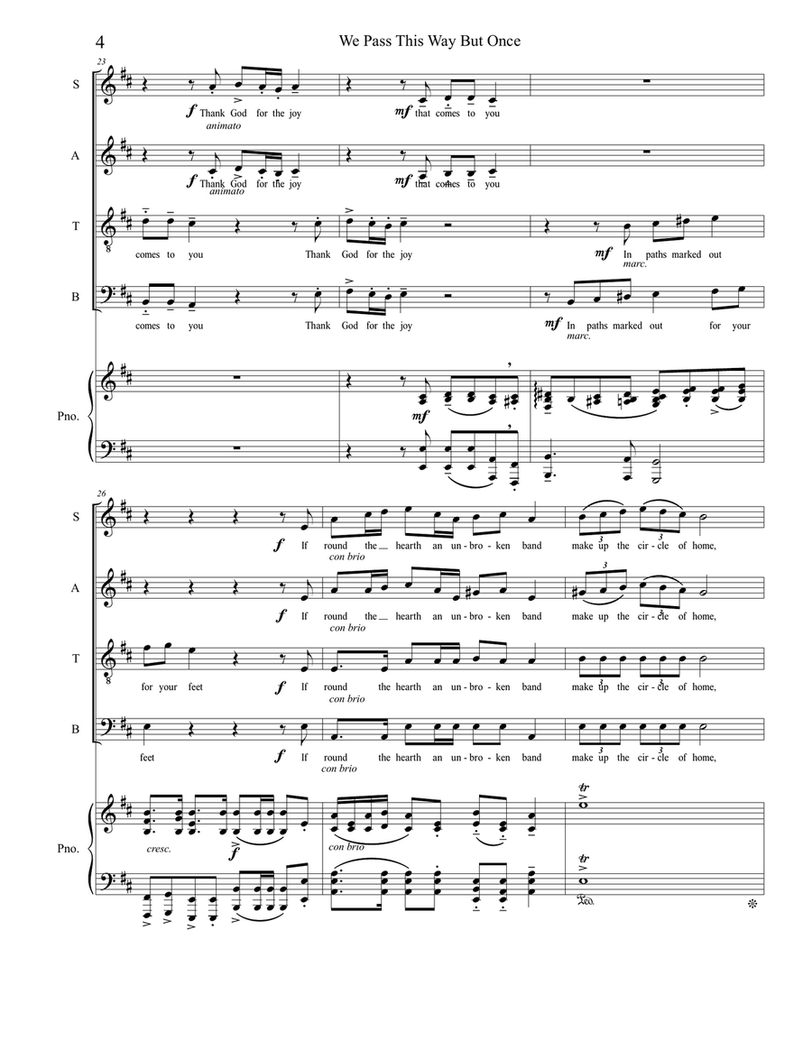 We Pass This Way But Once Choir scores gallery preview page 4