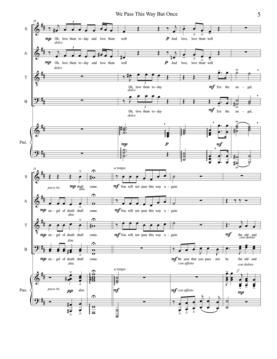 We Pass This Way But Once Choir scores gallery preview page 5