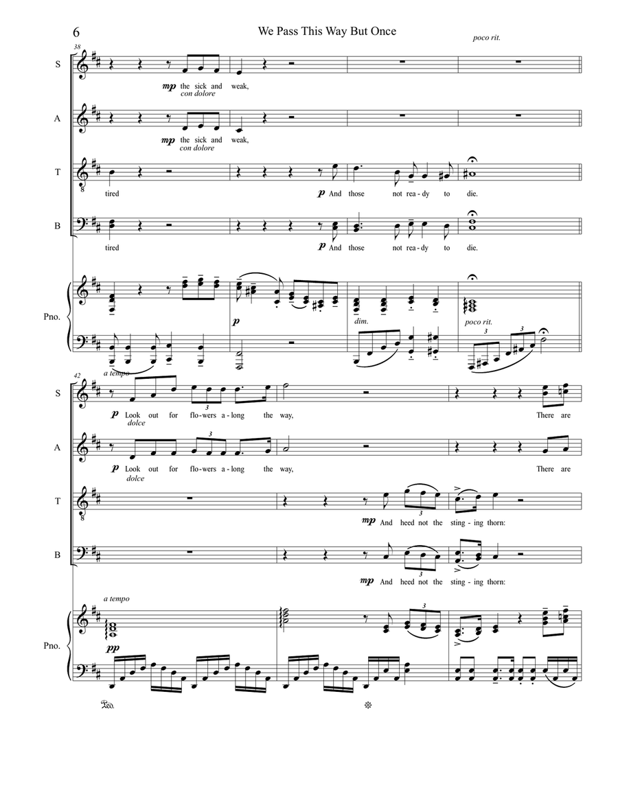 We Pass This Way But Once Choir scores gallery preview page 6