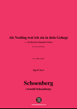 Schoenberg-Als Neuling trat ich ein in dein Gehege,in c sharp minor