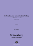 Schoenberg-Als Neuling trat ich ein in dein Gehege,in c minor