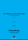 Schoenberg-Als Neuling trat ich ein in dein Gehege,in e minor
