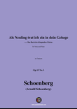 Schoenberg-Als Neuling trat ich ein in dein Gehege,in f minor