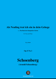 Schoenberg-Als Neuling trat ich ein in dein Gehege,in g minor