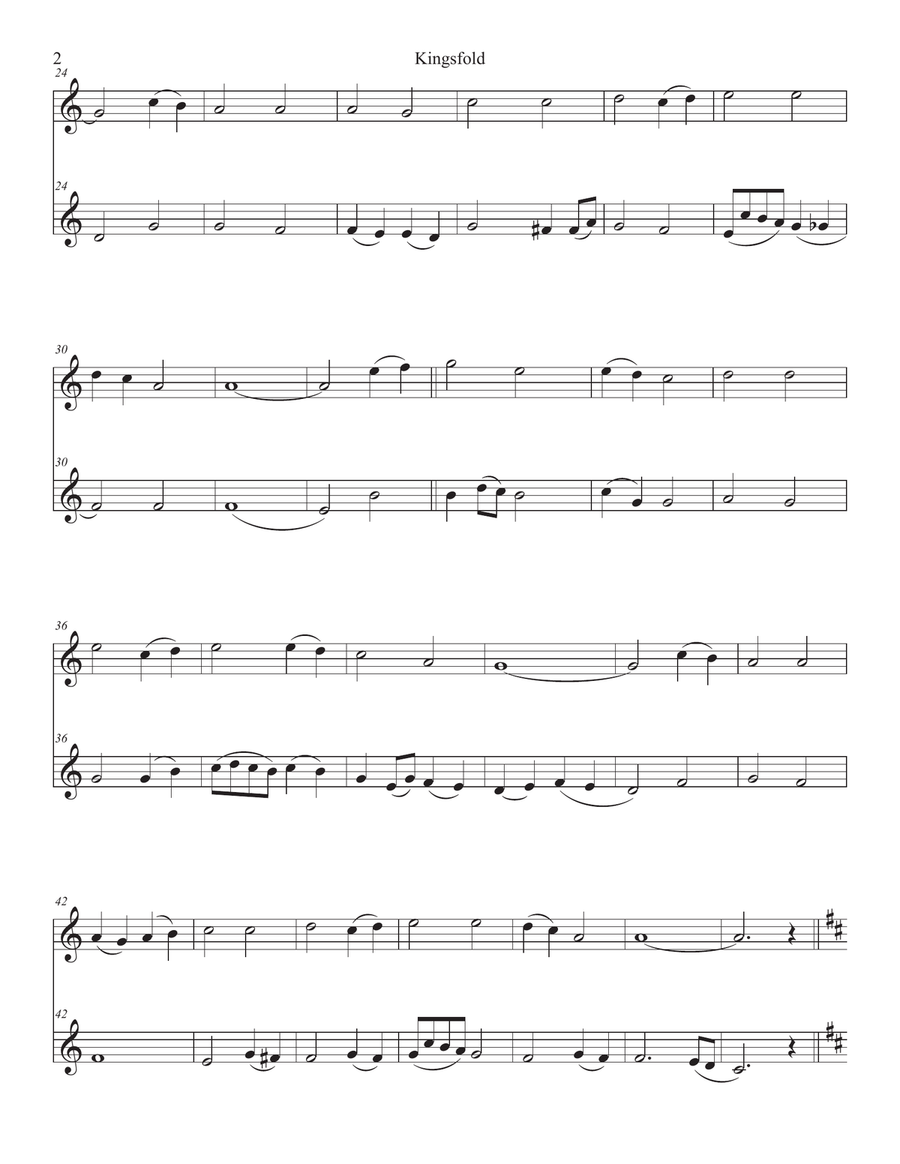 Kingsfold (Violin Duet) Kingsfold (Violin Duet) String Duet scores gallery preview page 2