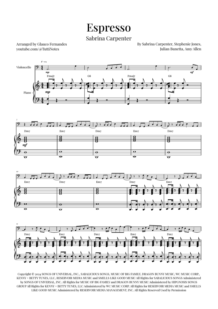 Espresso Piano scores gallery preview page 1