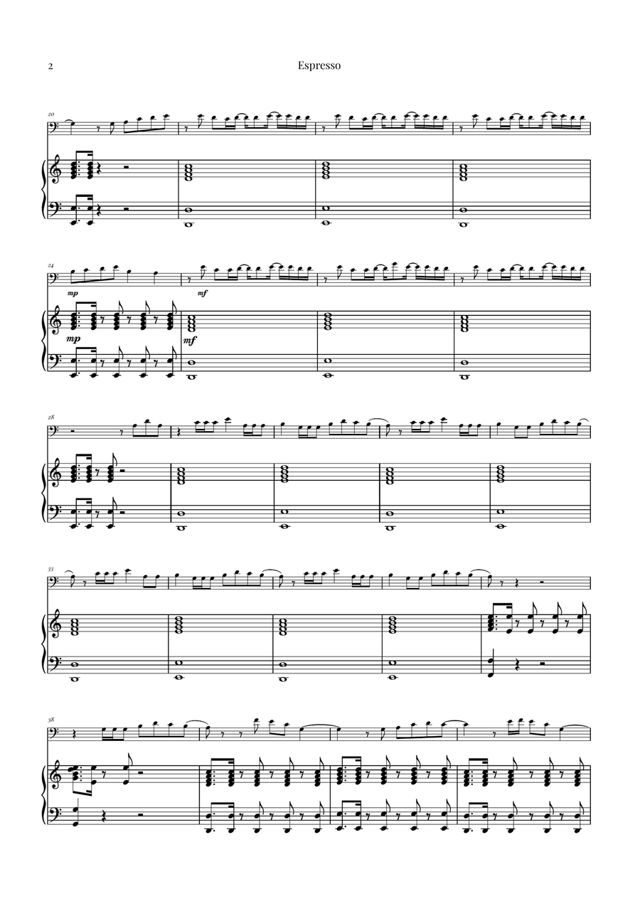 Espresso Cello Solo scores gallery preview page 2