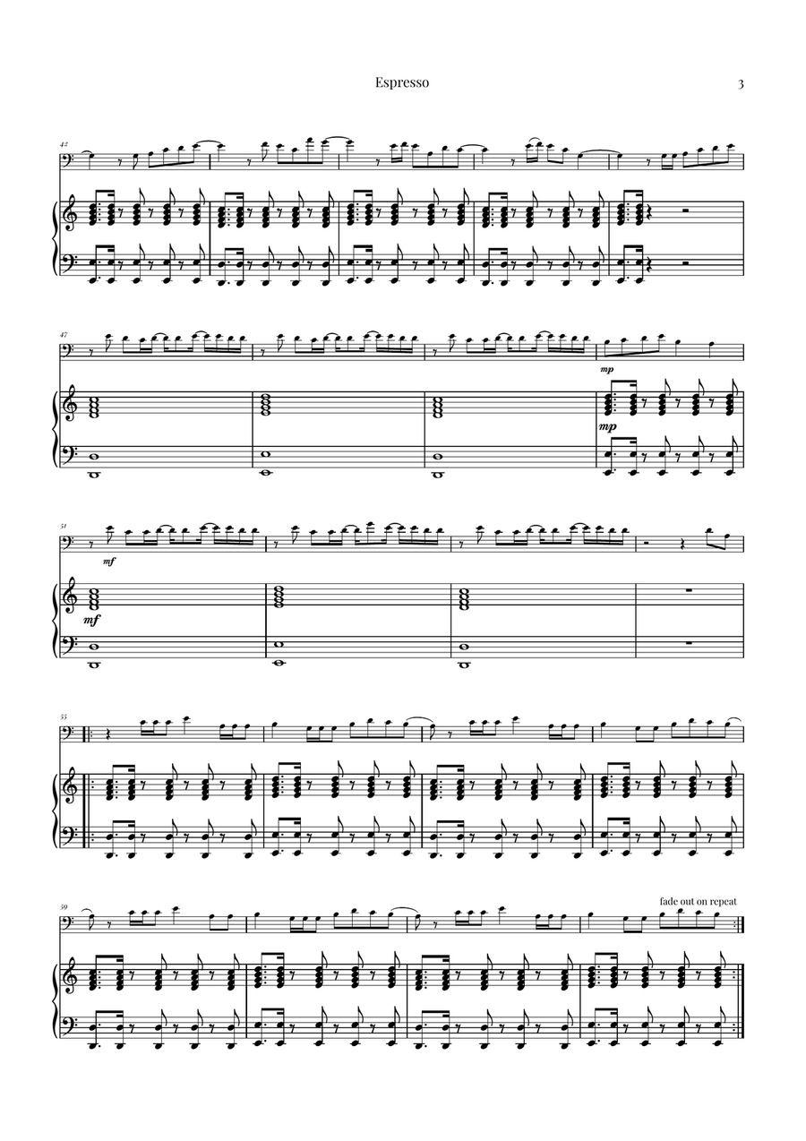 Espresso Cello Solo scores gallery preview page 3