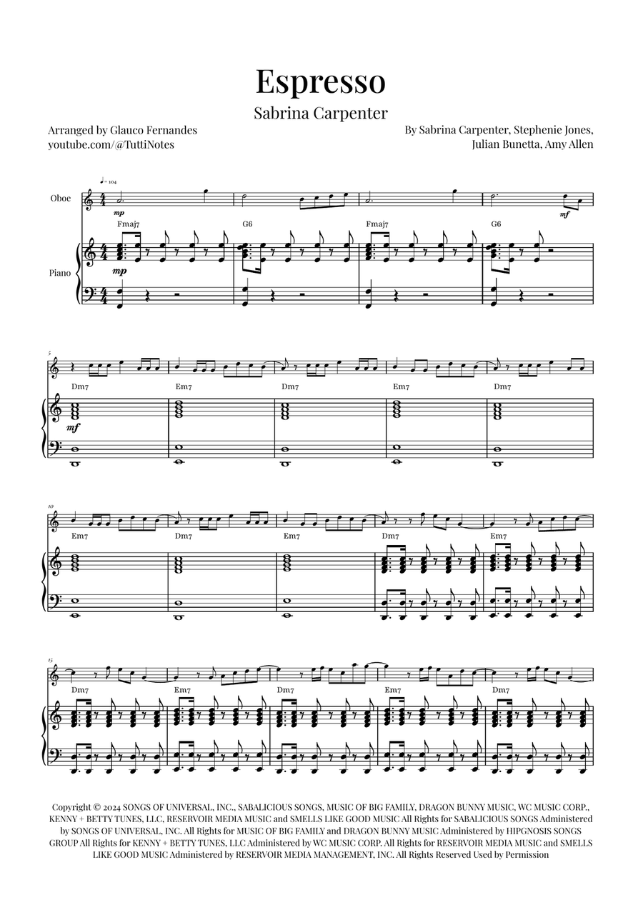 Espresso Piano scores gallery preview page 1