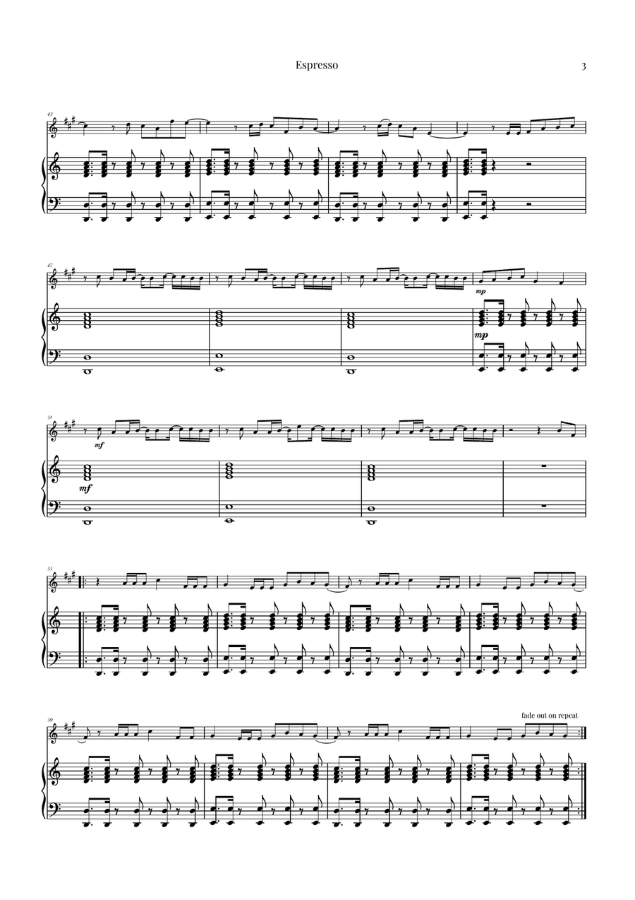 Espresso Baritone Saxophone scores gallery preview page 3