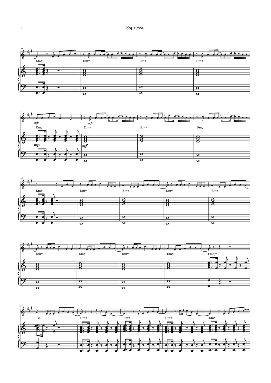 Espresso Baritone Saxophone scores gallery preview page 2