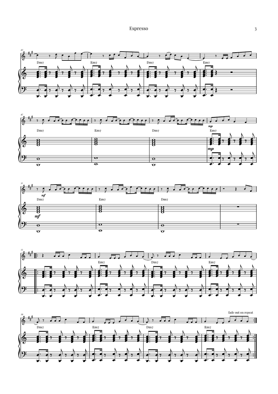 Espresso Baritone Saxophone scores gallery preview page 3