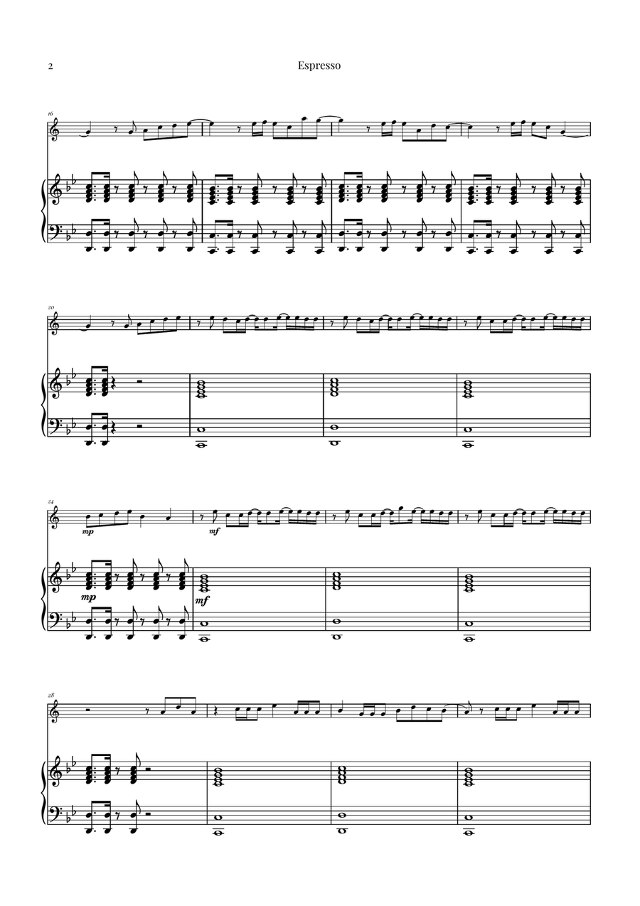 Espresso Soprano Saxophone scores gallery preview page 2