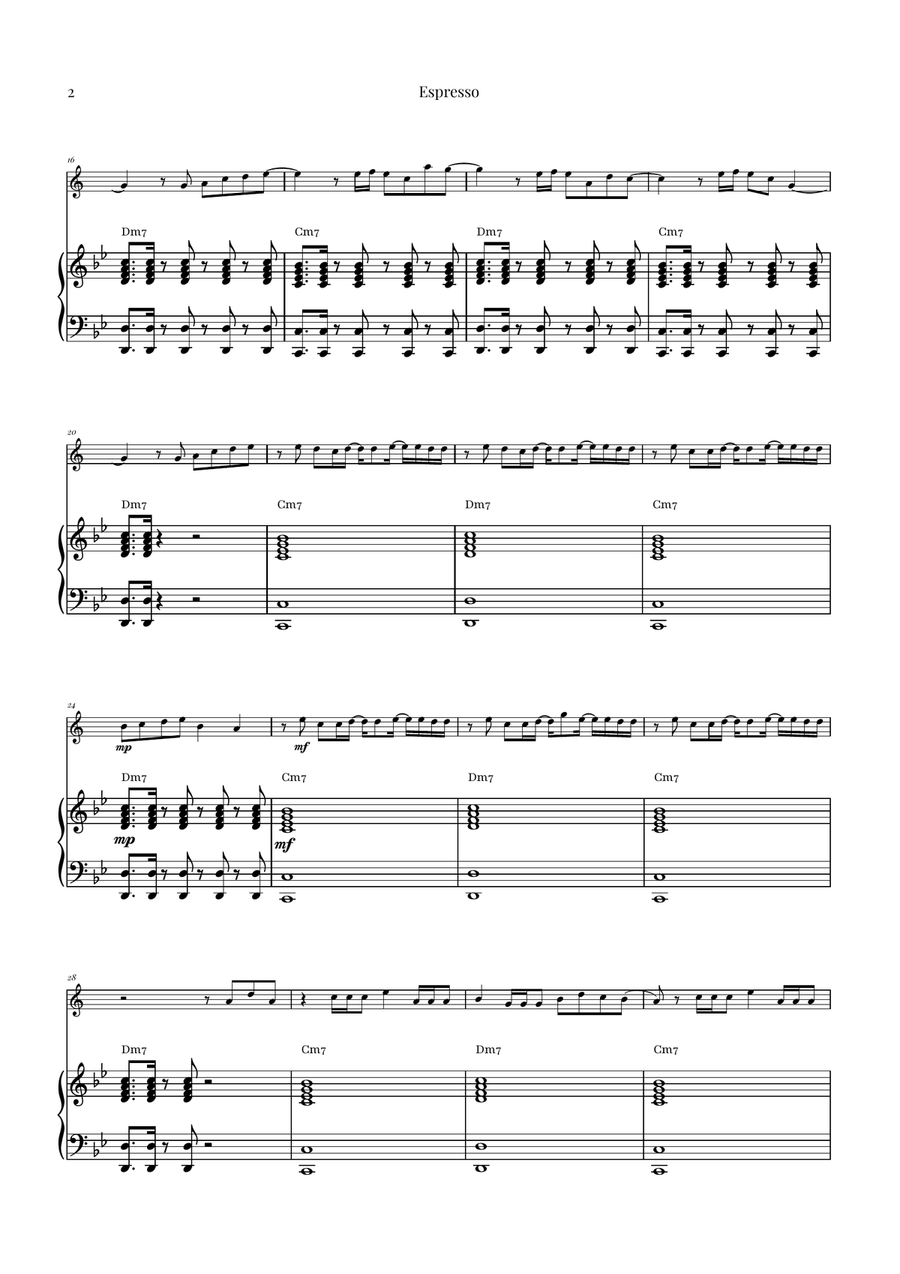 Espresso Tenor Saxophone scores gallery preview page 2