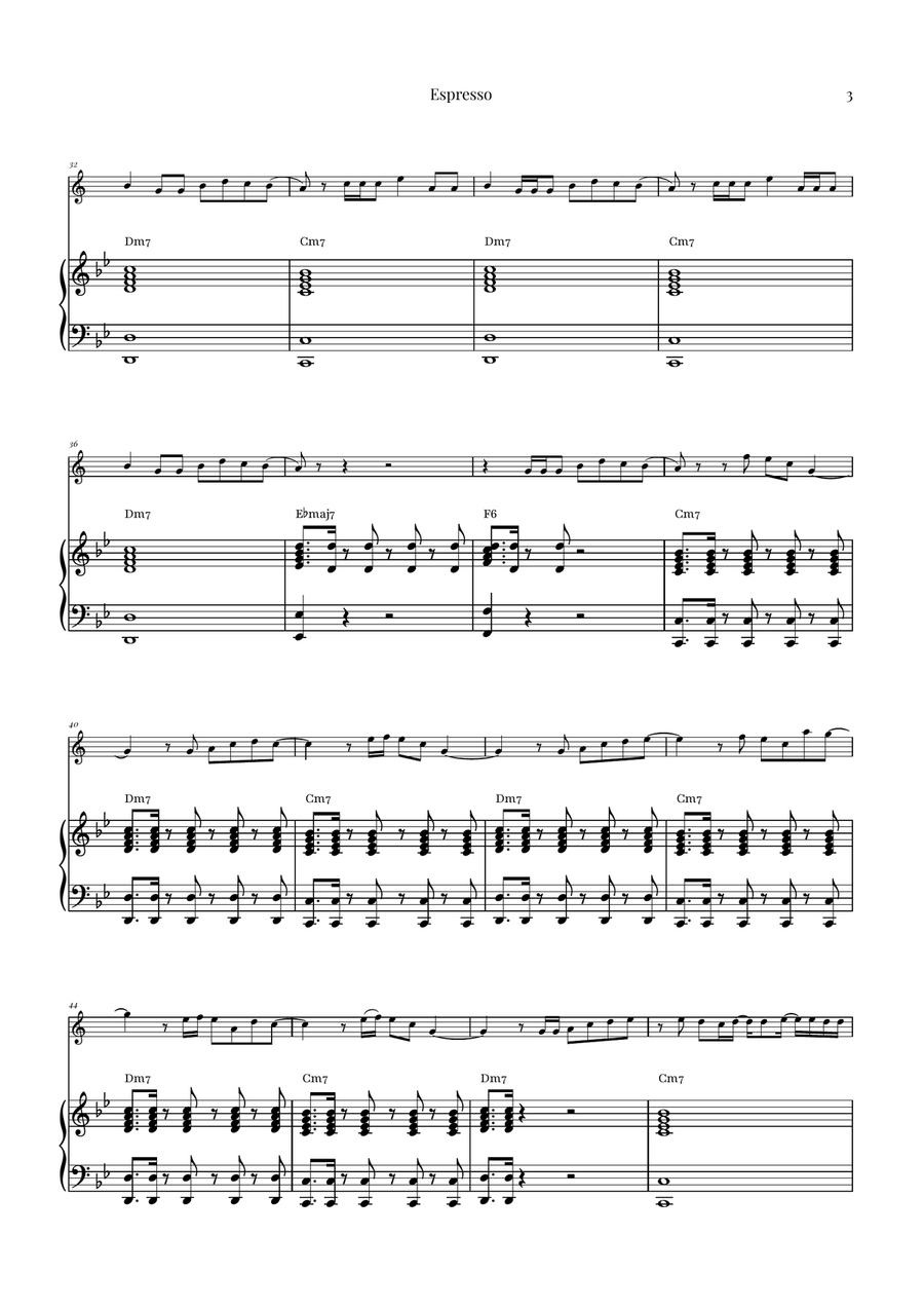 Espresso Tenor Saxophone scores gallery preview page 3