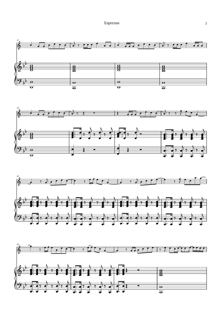 Espresso Tenor Saxophone scores gallery preview page 3